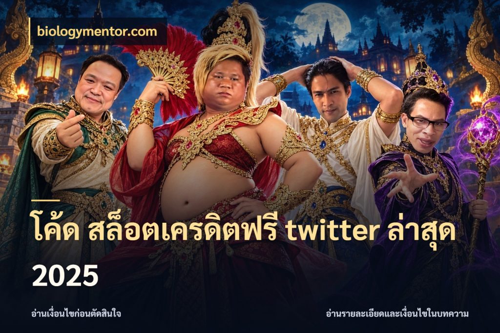 โค้ด สล็อตเครดิตฟรี twitter ล่าสุด 2025 biologymentor.com เครดิตฟรีในมุมที่สายโบนัสสนใจ