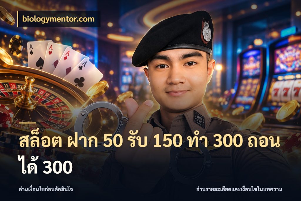 สล็อต ฝาก 50 รับ 150 ทํา 300 ถอนได้ 300 จุดเด่นของเครดิตที่คนชอบเกมอยากรู้ กับ biologymentor.com