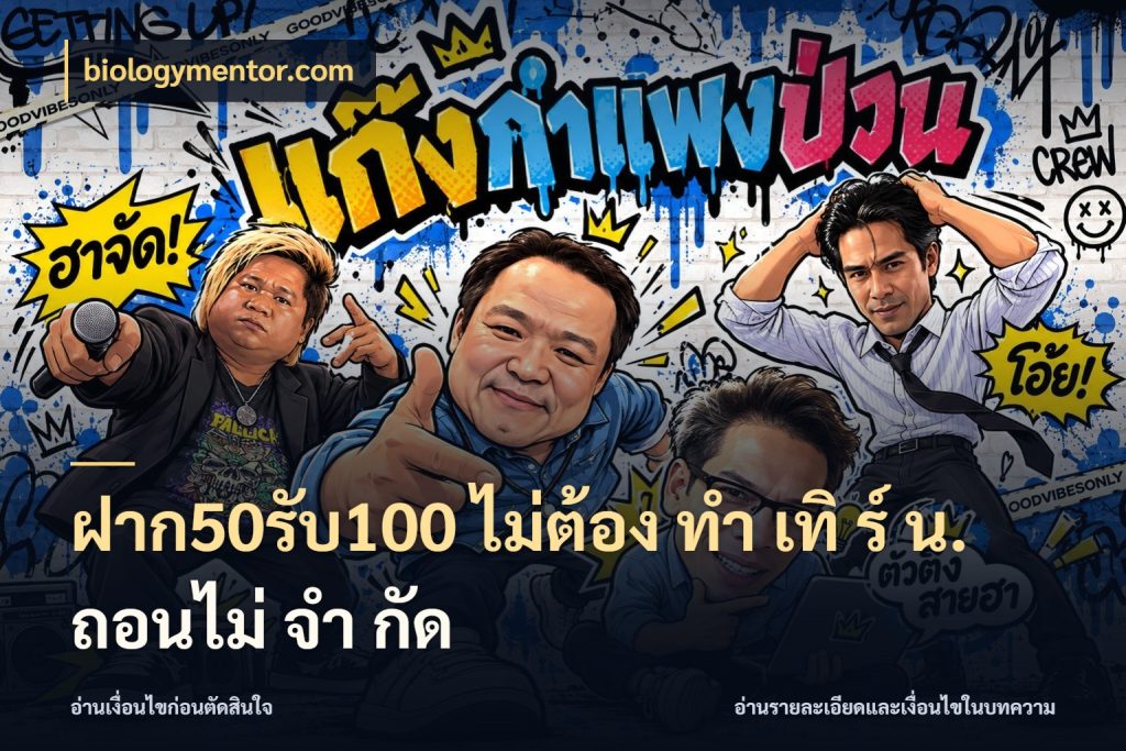 ฝาก50รับ100 ไม่ต้อง ทํา เทิ ร์ น. ถอนไม่ จํา กัด สีสันของโปรฝากและยอดรับ กับ biologymentor.com