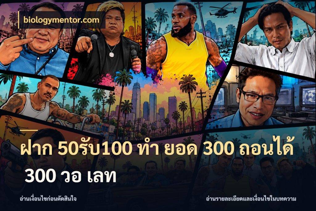 ฝาก 50รับ100 ทํา ยอด 300 ถอนได้ 300 วอ เลท เปิดมุมโปรให้เข้ากับเกมแนวโปรด กับ biologymentor.com