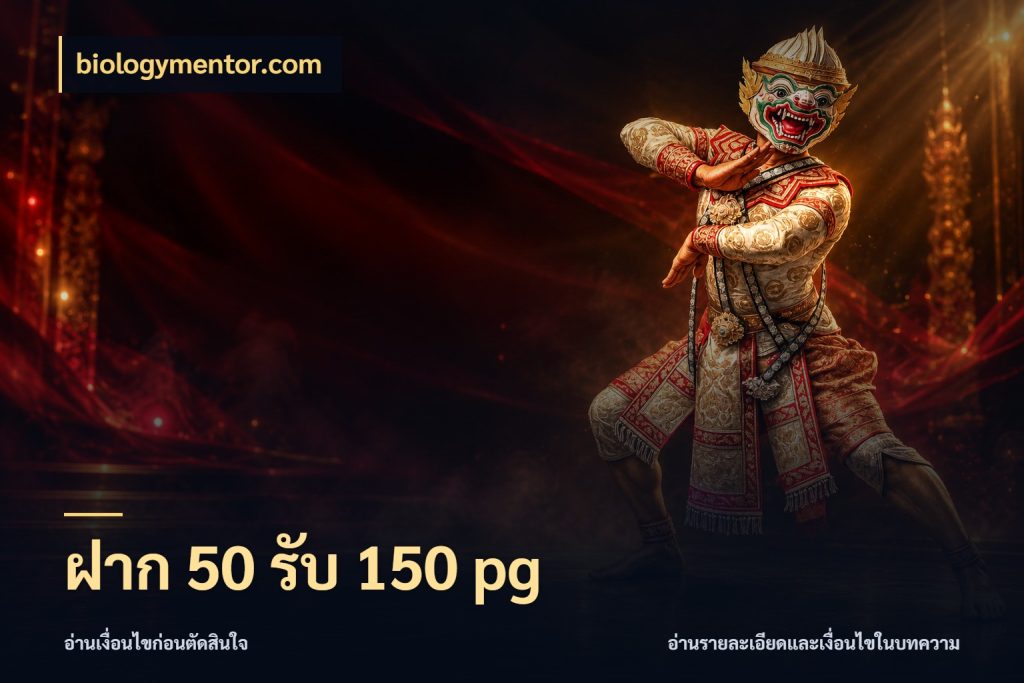 ฝาก 50 รับ 150 pg โปรยอดรับที่สายเกมสนใจ กับ biologymentor.com