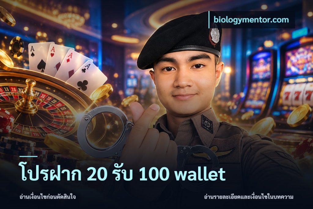 โปรฝาก 20 รับ 100 wallet