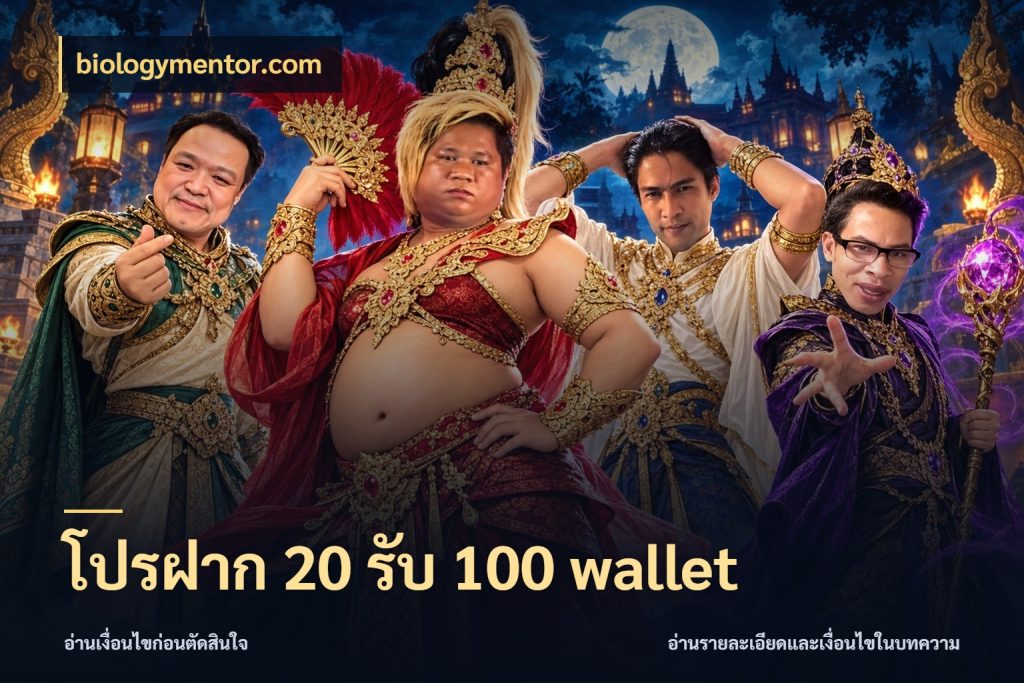 โปรฝาก 20 รับ 100 wallet จับคู่โบนัสกับสไตล์เกมที่ชอบ กับ biologymentor.com