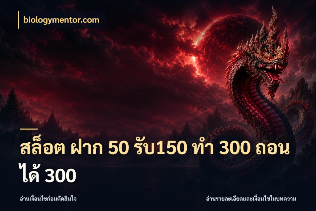 สล็อต ฝาก 50 รับ150 ทํา 300 ถอนได้ 300 เครดิตกับรูปแบบโปรที่ตรงใจ ในมุม biologymentor.com