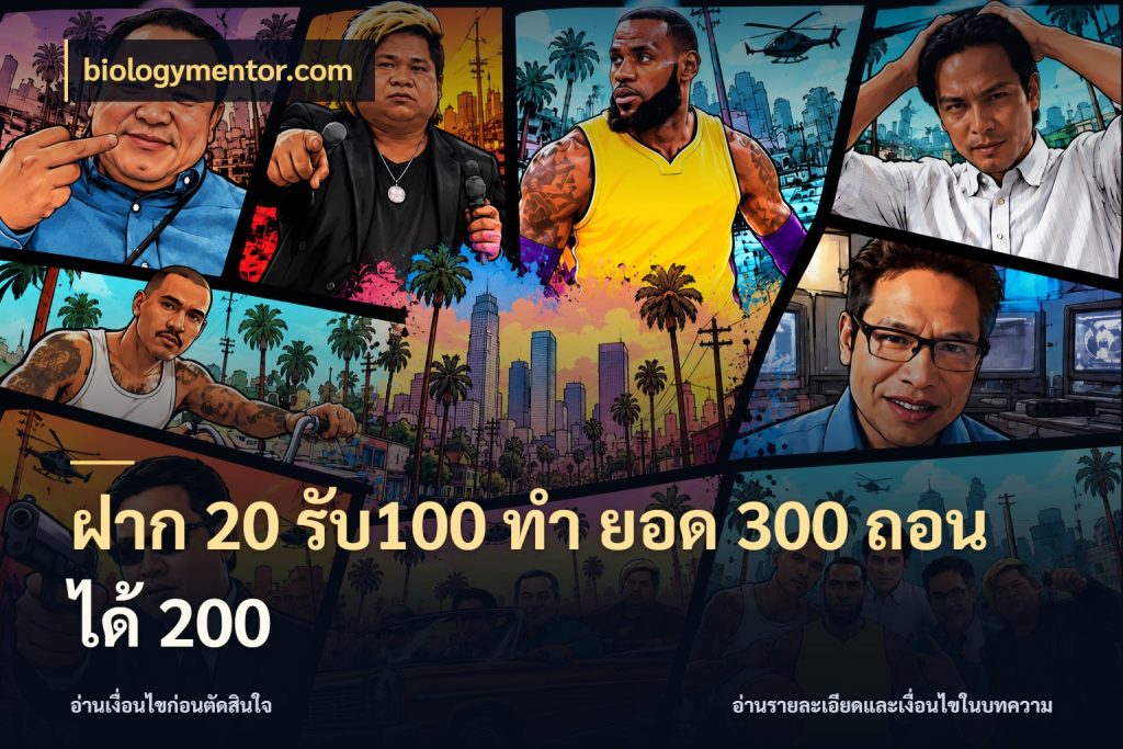 ฝาก 20 รับ100 ทํา ยอด 300 ถอนได้ 200 สายโบนัสเลือกจังหวะสนุกได้อย่างไร สไตล์ biologymentor.com