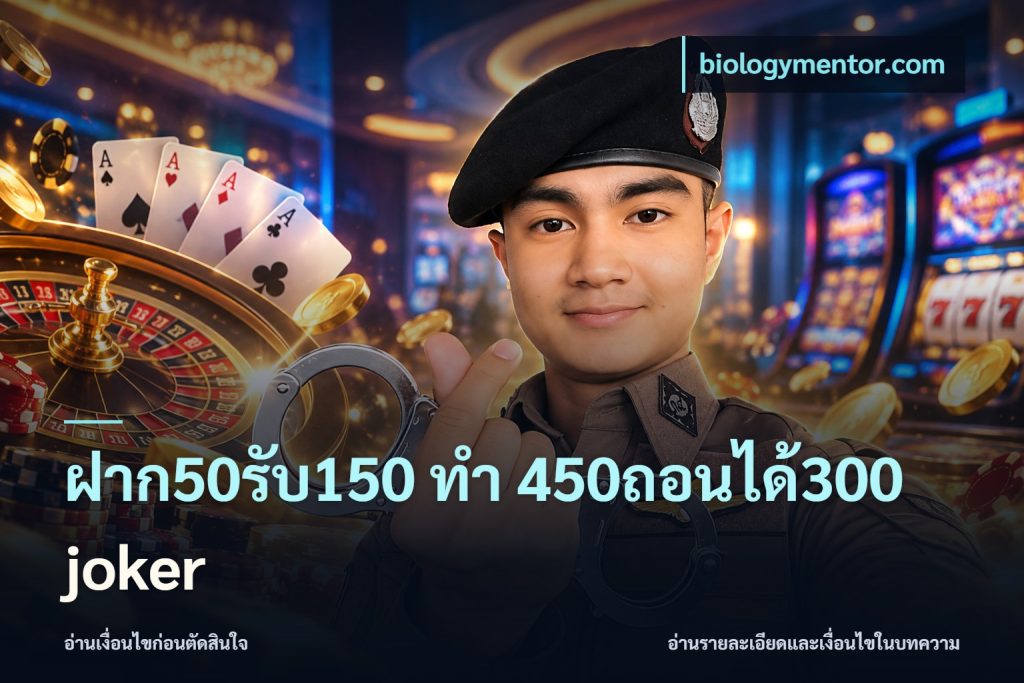 ฝาก50รับ150 ทํา 450ถอนได้300 joker