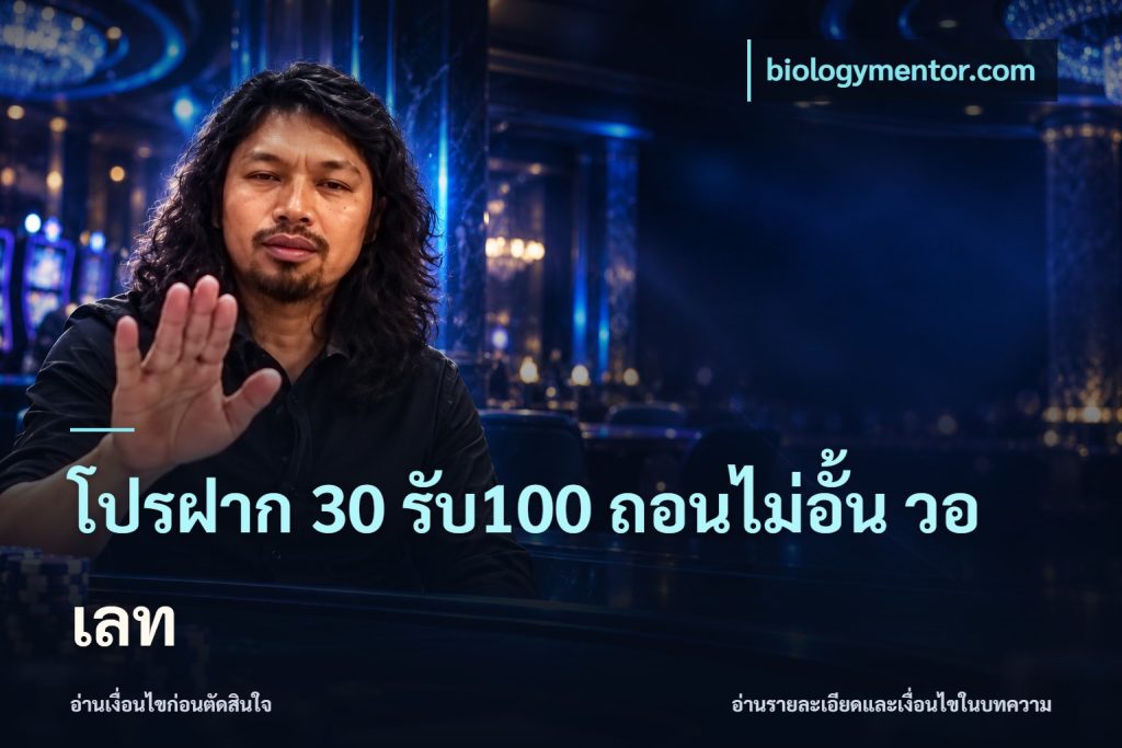 โปรฝาก 30 รับ100 ถอนไม่อั้น วอ เลท