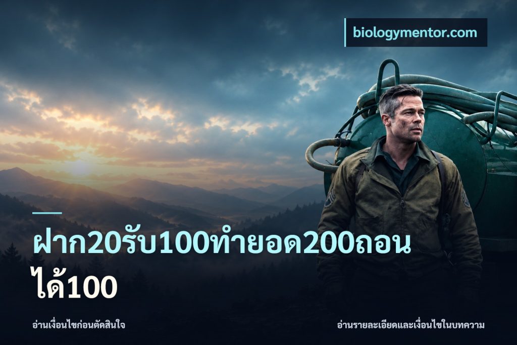 ฝาก20รับ100ทํายอด200ถอนได้100