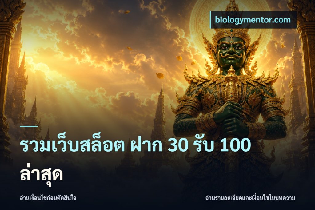 รวมเว็บสล็อต ฝาก 30 รับ 100 ล่าสุด