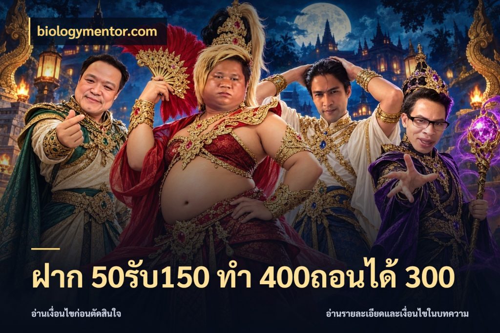 ฝาก 50รับ150 ทํา 400ถอนได้ 300 รูปแบบโบนัสกับสิทธิ์ของสายเกม ในมุม biologymentor.com