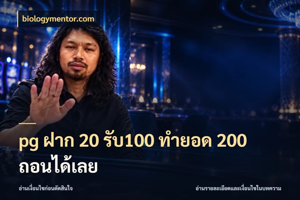 pg ฝาก 20 รับ100 ทำยอด 200 ถอนได้เลย รูปแบบโบนัสกับสิทธิ์ของสายเกม กับ biologymentor.com
