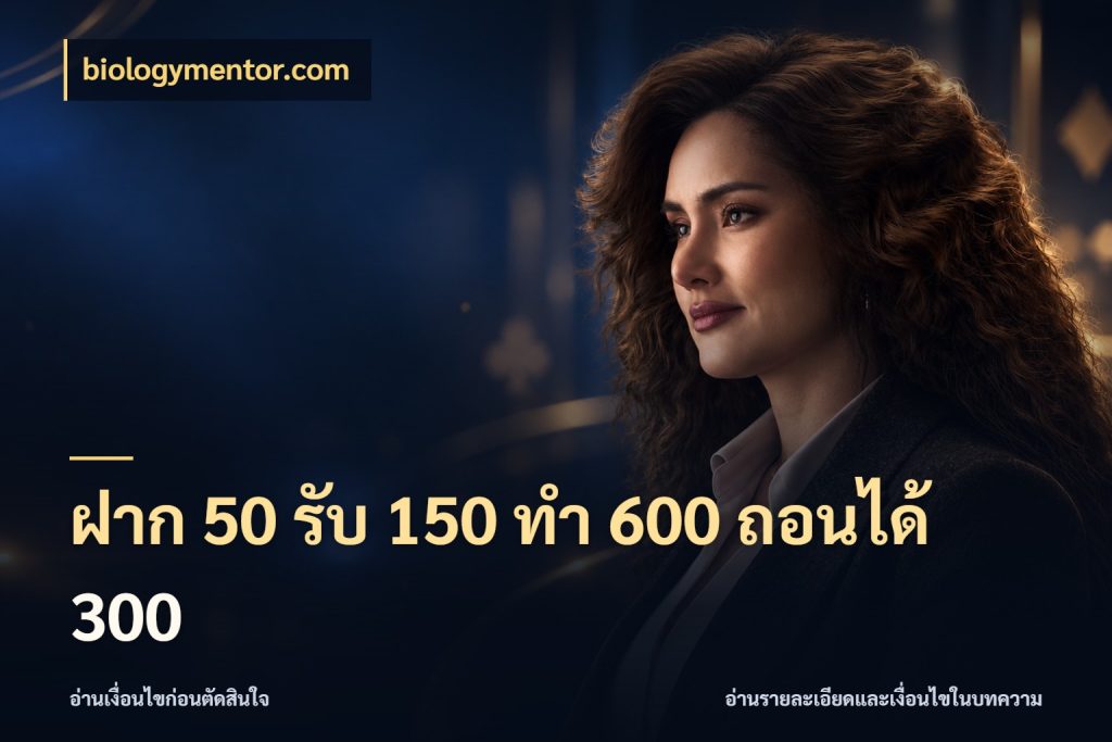 ฝาก 50 รับ 150 ทํา 600 ถอนได้ 300 biologymentor.com โปรกับเกมที่ชอบเลือกให้ตรงสไตล์