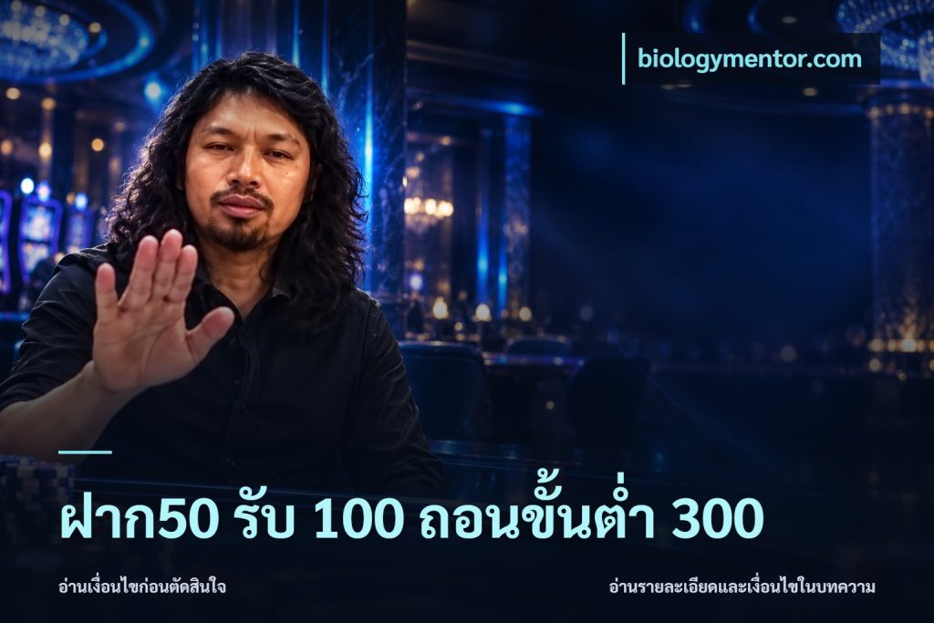 ฝาก50 รับ 100 ถอนขั้นต่ํา 300