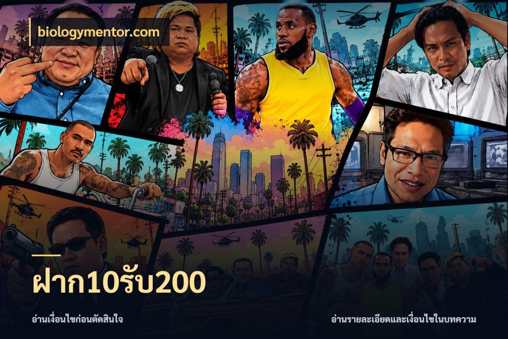 ฝาก10รับ200 ยอดฝากและยอดรับในมุมของคนชอบลุ้น ในมุม biologymentor.com