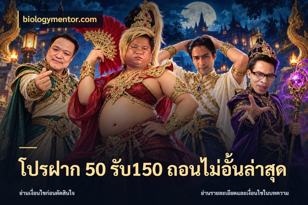 โปรฝาก 50 รับ150 ถอนไม่อั้นล่าสุด โปรยอดรับที่สายเกมสนใจ สไตล์ biologymentor.com