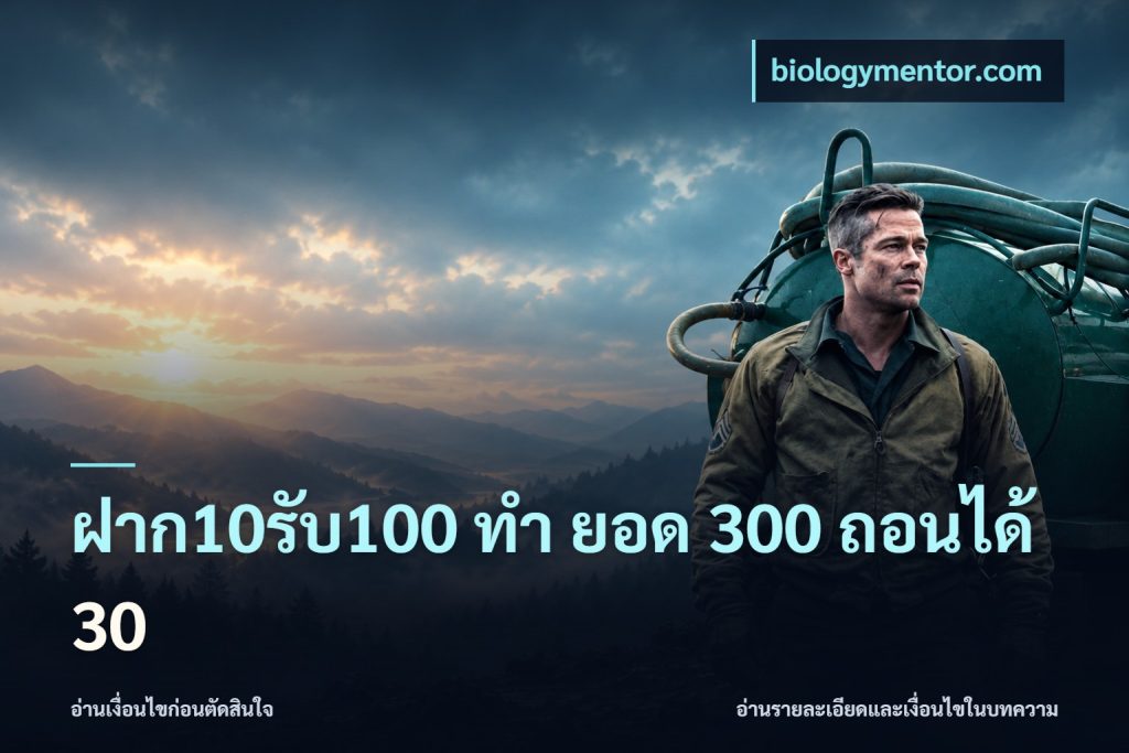 ฝาก10รับ100 ทํา ยอด 300 ถอนได้ 30