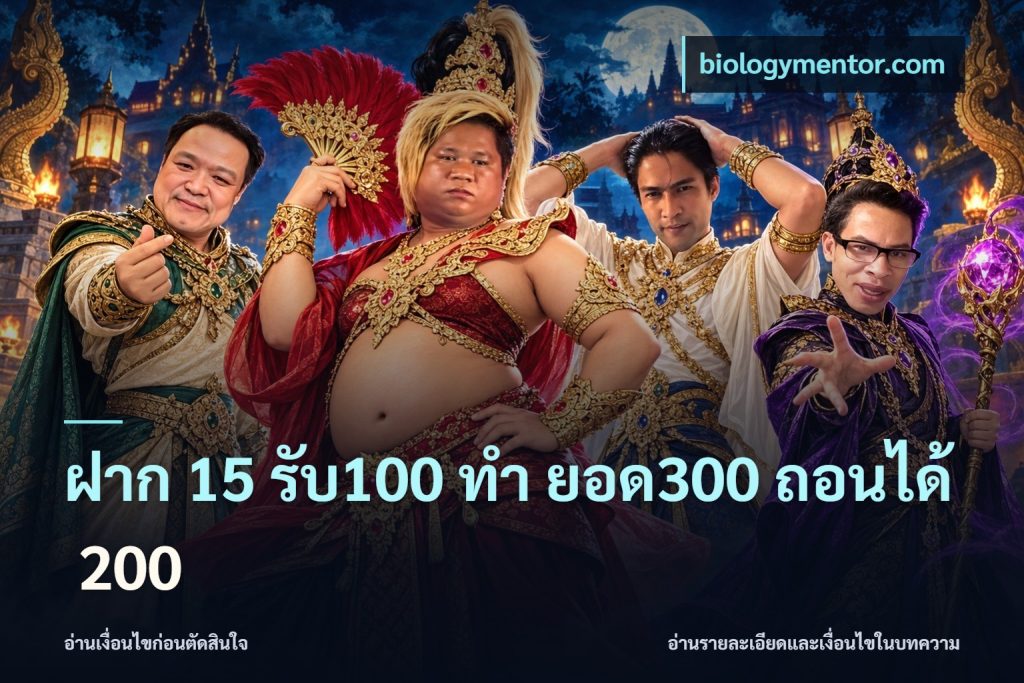 ฝาก 15 รับ100 ทํา ยอด300 ถอนได้ 200