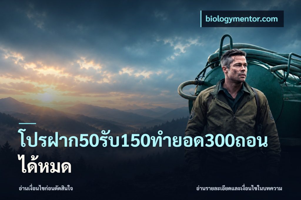 โปรฝาก50รับ150ทํายอด300ถอนได้หมด