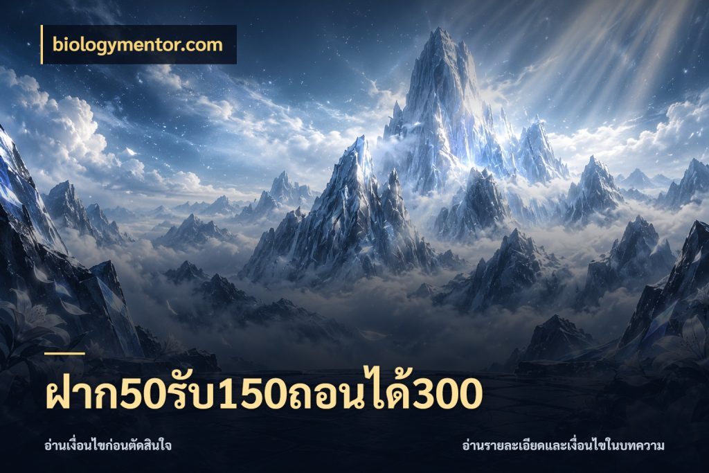 ฝาก50รับ150ถอนได้300 สีสันของโปรฝากและยอดรับ ในมุม biologymentor.com