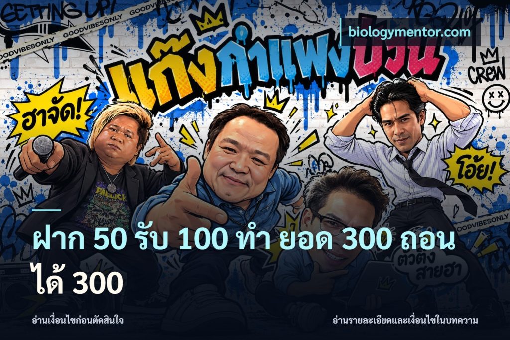 ฝาก 50 รับ 100 ทํา ยอด 300 ถอนได้ 300