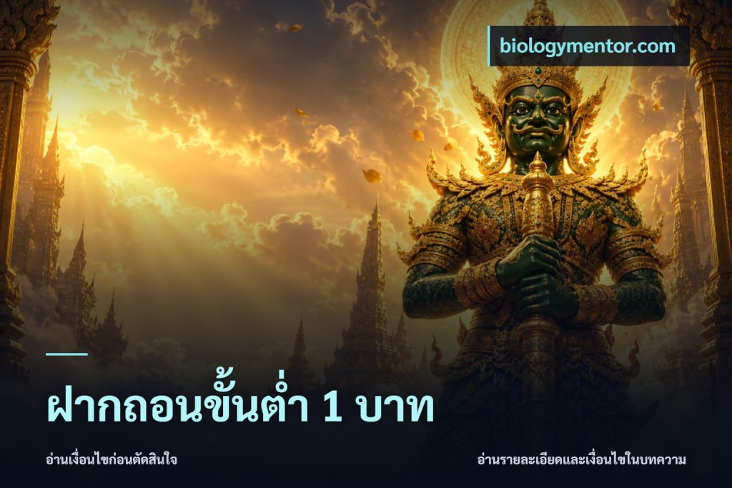 ฝากถอนขั้นต่ำ 1 บาท