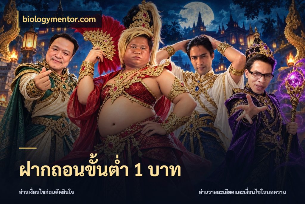 ฝากถอนขั้นต่ำ 1 บาท ทุนเบาก็มีสีสันในจังหวะของคุณ กับ biologymentor.com
