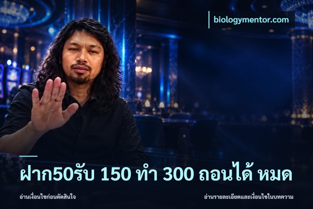 ฝาก50รับ 150 ทำ 300 ถอนได้ หมด
