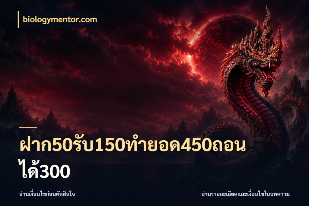 ฝาก50รับ150ทำยอด450ถอนได้300 biologymentor.com สีสันของโปรฝากและยอดรับ