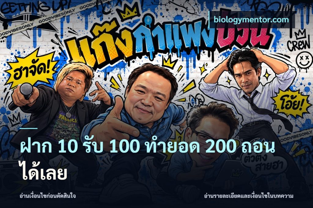 ฝาก 10 รับ 100 ทำยอด 200 ถอนได้เลย