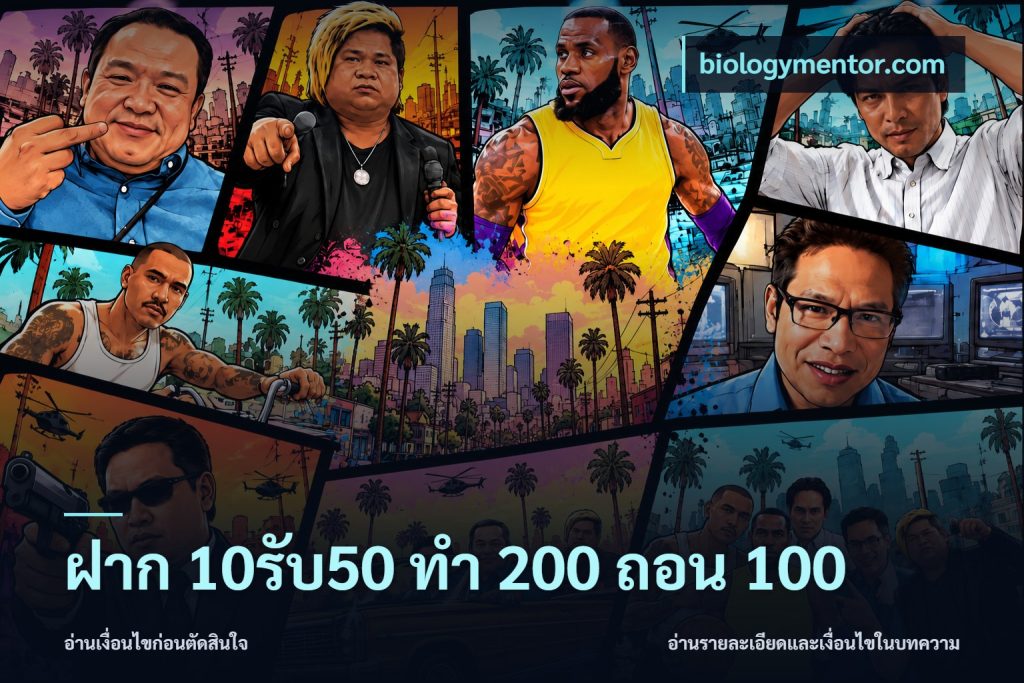 ฝาก 10รับ50 ทํา 200 ถอน 100